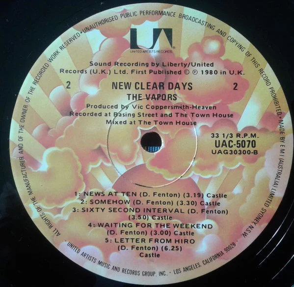 The Vapors – New Clear Days (VG+/VG+) – LP, AU 1980 - Image 6