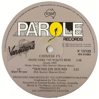 The Venetians – Chinese I's (Here Come The Minute Men) (E/VG+) – 12", AU 1983 - Image 3