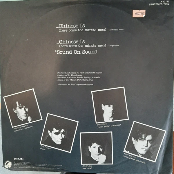 The Venetians – Chinese I's (Here Come The Minute Men) (E/VG+) – 12", AU 1983 - Image 4