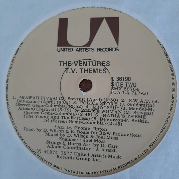 The Ventures – T.V. Themes (VG/VG) – LP, NZ 1977 - Image 4