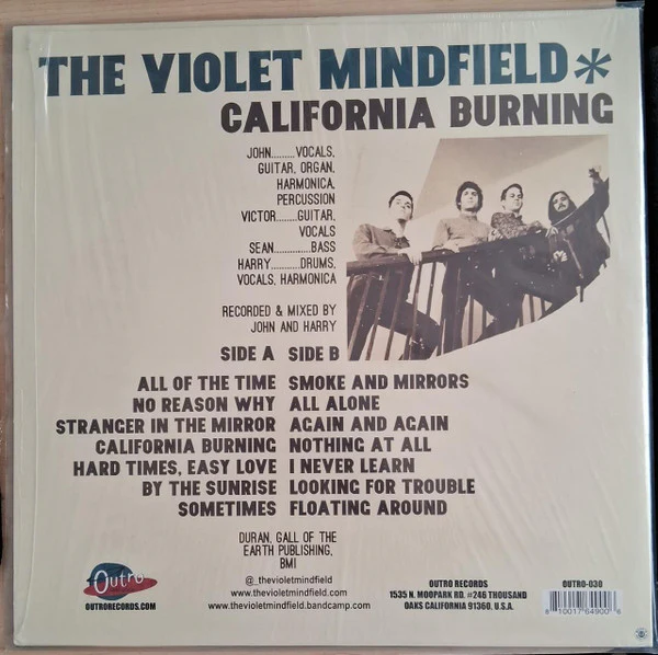 The Violet Mindfield – California Burning (E/E) – LP, US 2022 - Image 2