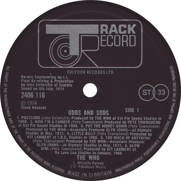 The Who – Odds & Sods (VG/VG+) – LP, UK 1974 - Image 3