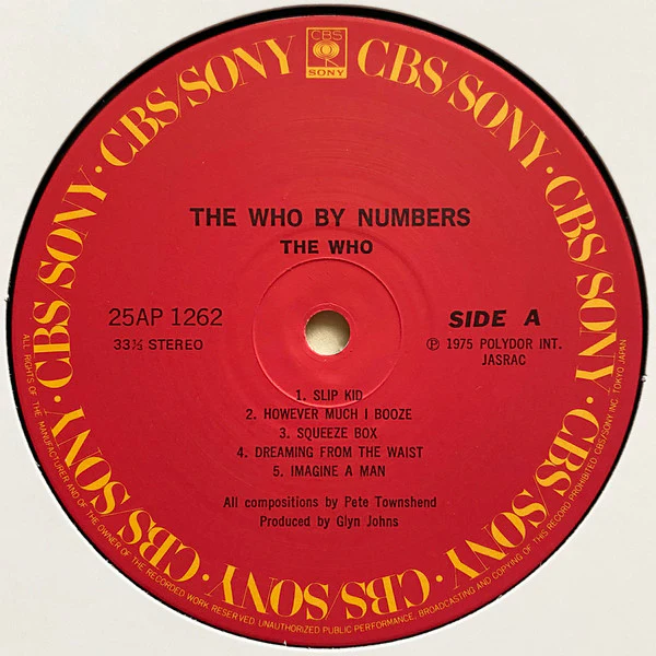 The Who – The Who By Numbers (E/E) – LP, JP 1978, No OBI - Image 3