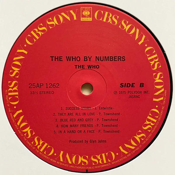 The Who – The Who By Numbers (E/E) – LP, JP 1978, No OBI - Image 4