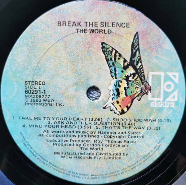 The World – Break The Silence (NM/VG+) – LP, AU 1983 - Image 3