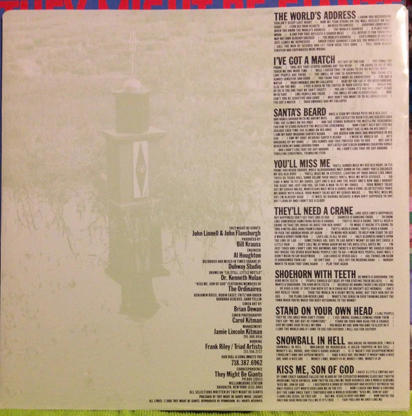 They Might Be Giants – Lincoln (VG+/VG+) – LP, US 1988 - Image 5