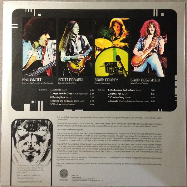 Thin Lizzy – Jailbreak (VG+/VG+) – LP, AU 1978 - Image 2