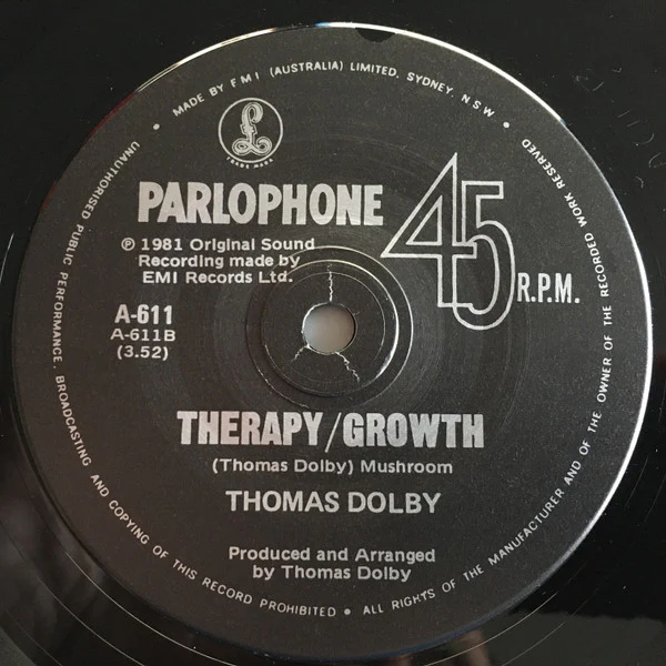Thomas Dolby – Europa And The Pirate Twins (E/Generic) – 7", AU 1981 - Image 2