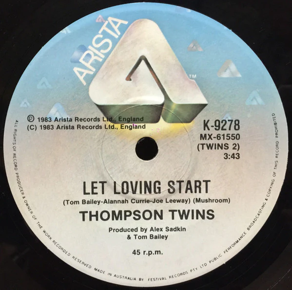 Thompson Twins – Hold Me Now (VG+/Generic) – 7", AU 1983 - Image 2