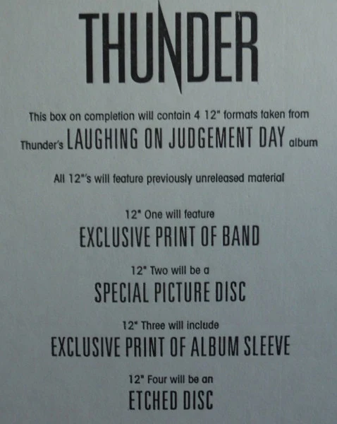 Thunder – Low Life In High Places (E/VG+) – 12", UK 1992 - Image 2