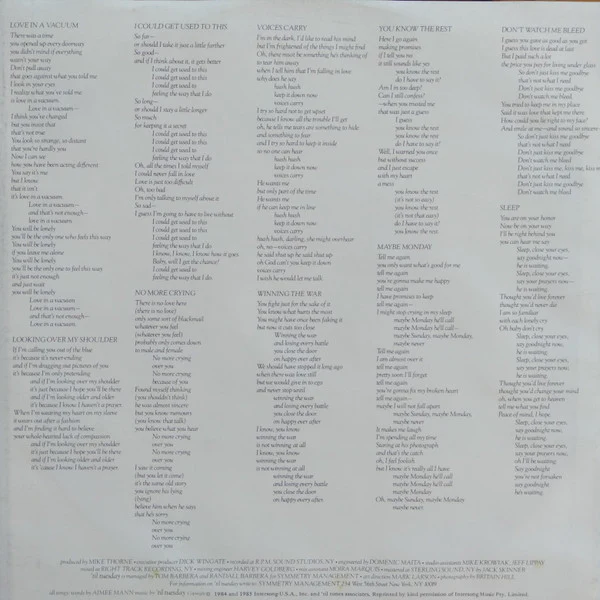'Til Tuesday – Voices Carry (VG+/VG+) – LP, AU 1985 - Image 4