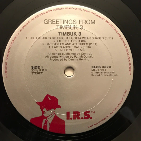 Timbuk 3 – Greetings From Timbuk 3 (E/E) – LP, AU 1986 - Image 5