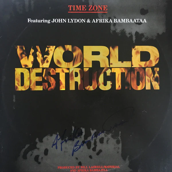 Time Zone – World Destruction (VG+/VG) – 12", AU 1985