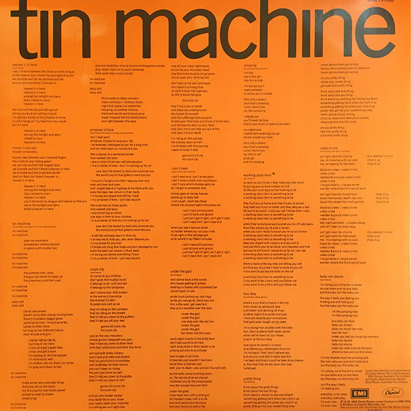 Tin Machine – Tin Machine (VG+/VG+) – LP, AU 1989 - Image 6