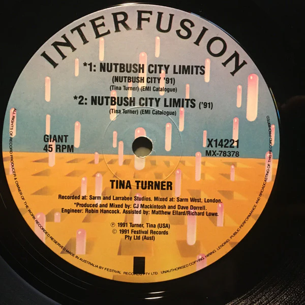 Tina Turner – Nutbush City Limits (VG/VG) – 12", AU 1991 - Image 3