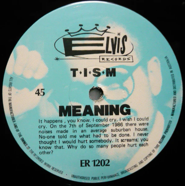 TISM – Form And Meaning Reach Ultimate Communion (VG/VG) – 12", AU 1986 - Image 4