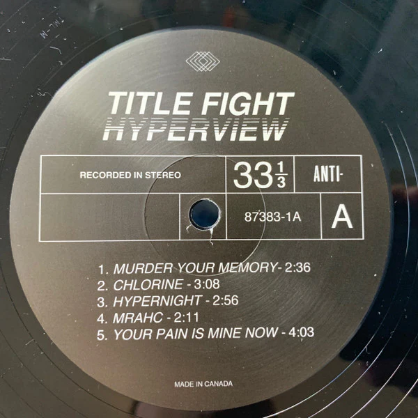 Title Fight – Hyperview (VG+/VG+) – LP, US 2015 - Image 3