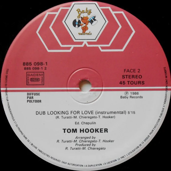Tom Hooker – Looking For Love (VG+/VG+) – 12", FR 1986 - Image 4