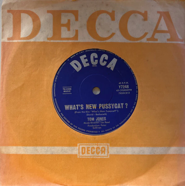 Tom Jones – What's New Pussycat? / The Rose (VG/Generic) – 7", AU 1965 - Image 3