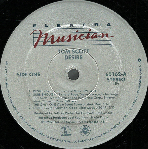 Tom Scott – Desire (VG+/VG+) – LP, US 1982 - Image 3