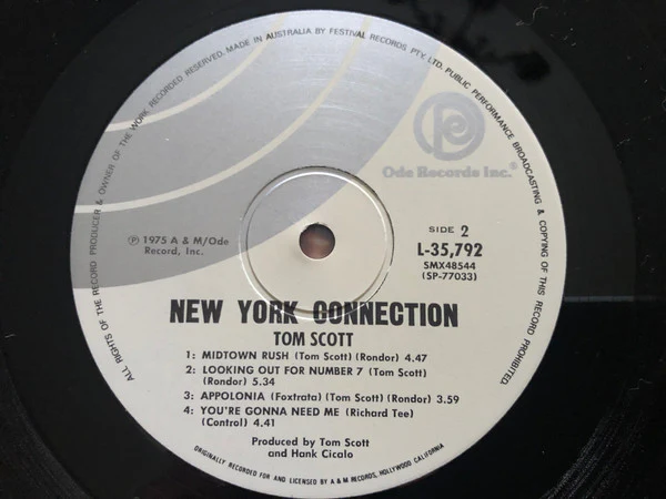 Tom Scott – New York Connection (VG+/VG+) – LP, AU 1975 - Image 4