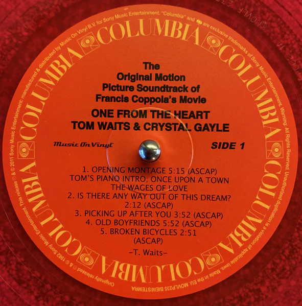 Tom Waits, Crystal Gayle – One From The Heart (The Original Motion Picture Soundtrack Of Francis Coppola's Movie) (E/E) – LP, EU 2022 - Image 3