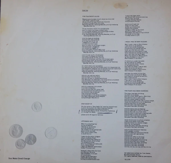 Tom Waits – Small Change (E/E) – LP, AU 1976 - Image 3