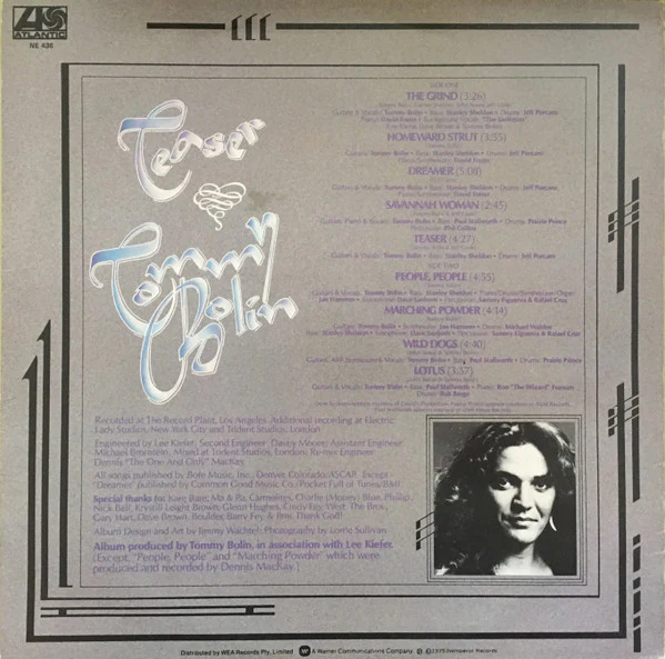 Tommy Bolin – Teaser (VG/VG+) – LP, AU 1975 - Image 2