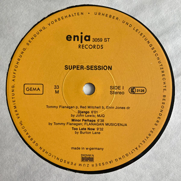 Tommy Flanagan, Red Mitchell, Elvin Jones – Super-Session (E/E) – LP, DE 1980 - Image 3