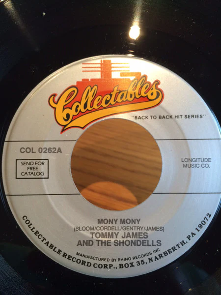 Tommy James & The Shondells – Mony, Mony (VG+/Generic) – 7", US
