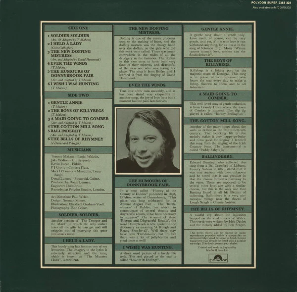 Tommy Makem – Ever The Winds (VG+/VG+) – LP, UK 1975 - Image 2