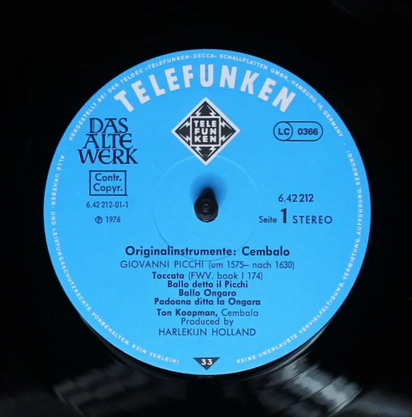 Ton Koopman – Cembalo • Harpsichord (E/E) – LP, DE 1976 - Image 3