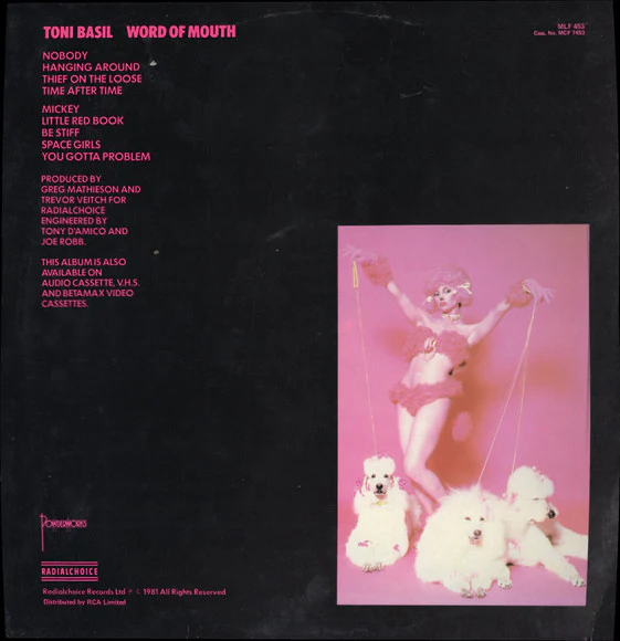 Toni Basil – Word Of Mouth (VG+/VG+) – LP, AU 1981 - Image 2