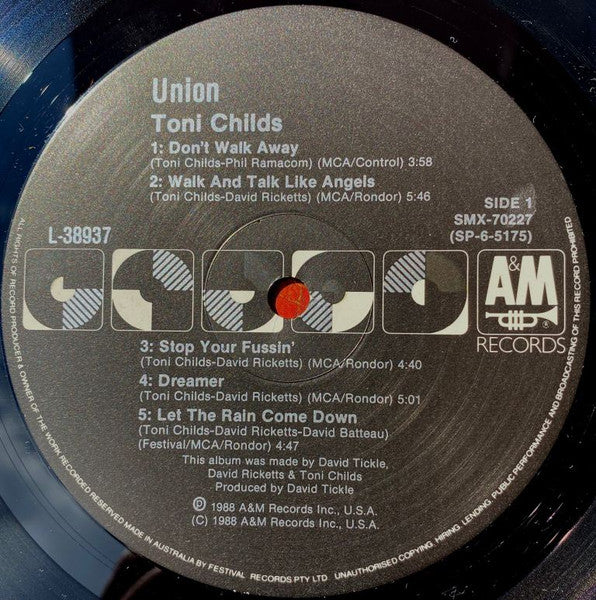 Toni Childs – Union (VG+/VG+) – LP, AU 1988 - Image 3