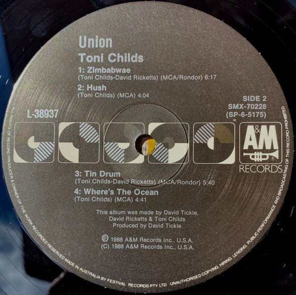 Toni Childs – Union (VG+/VG+) – LP, AU 1988 - Image 4