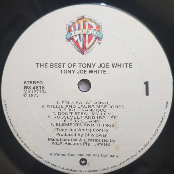 Tony Joe White – Best Of Tony Joe White (VG+/VG+) – LP, AU - Image 2