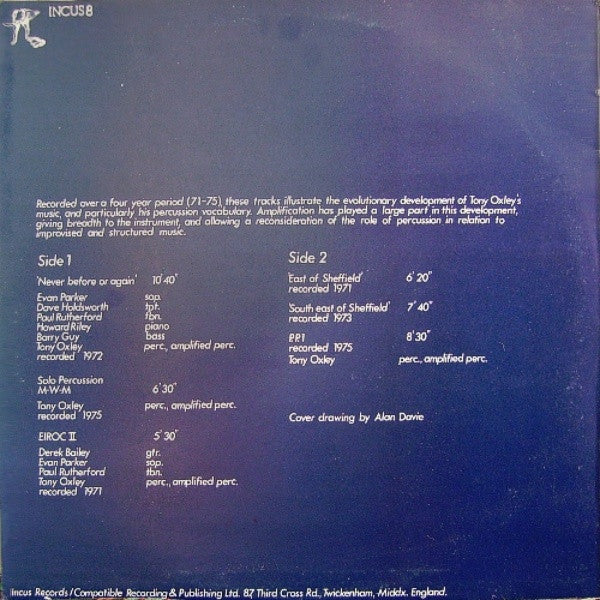 Tony Oxley – Tony Oxley (E/Generic) – LP, UK 1975 - Image 2