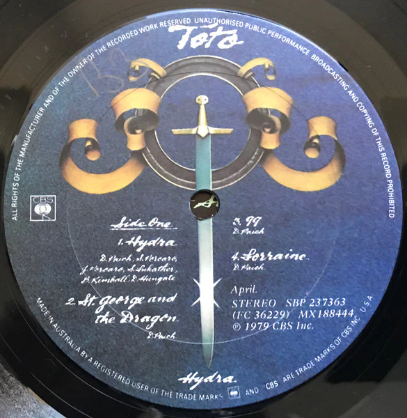 Toto – Hydra (VG/VG) – LP, AU 1979 - Image 7