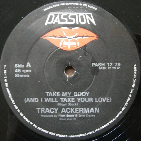 Tracy Ackerman – Take My Body (And I Will Take Your Love) (VG/VG+) – 12", UK 1987 - Image 3