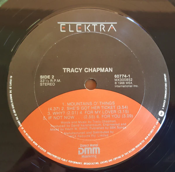 Tracy Chapman – Tracy Chapman (VG/VG+) – LP, AU 1988 - Image 7