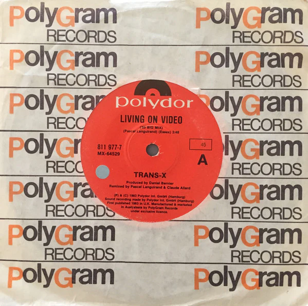 Trans-X – Living On Video (VG/Generic) – 7", Australasia 1983 - Image 3