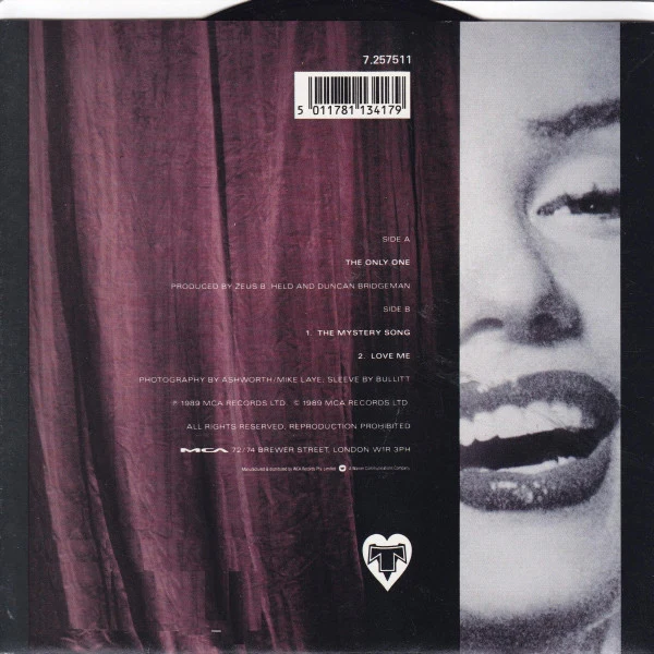 Transvision Vamp – The Only One (VG+/VG+) – 7", AU 1989 - Image 2