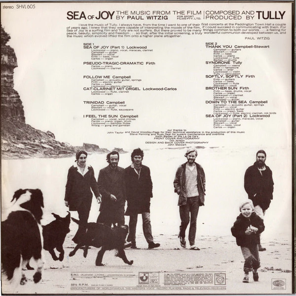 Tully – Sea Of Joy (VG/VG+) – LP, AU 1972 - Image 2