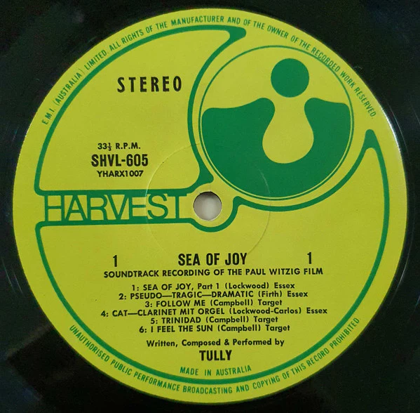 Tully – Sea Of Joy (VG/VG+) – LP, AU 1972 - Image 3