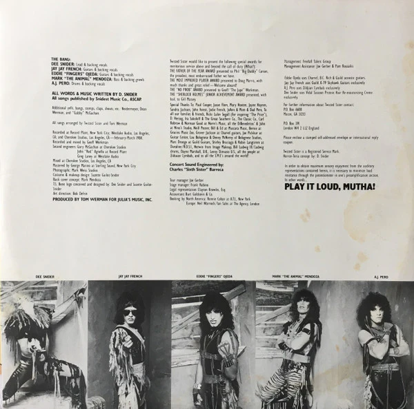 Twisted Sister – Stay Hungry (E/VG+) – LP, AU 1984 - Image 6