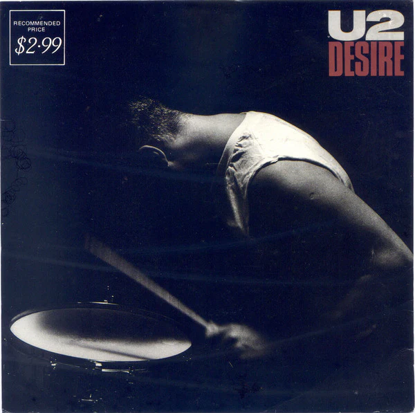 U2 – Desire (VG+/VG+) – 7", AU 1988