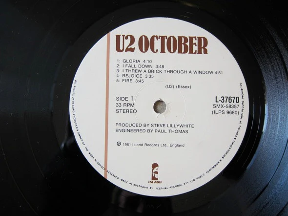 U2 – October (VG+/VG+) – LP, AU 1981 - Image 5