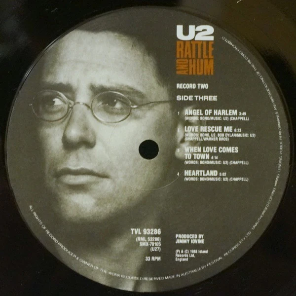U2 – Rattle And Hum (VG/E) – 2xLP, AU 1988 - Image 10