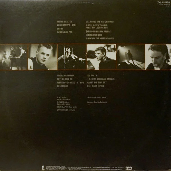 U2 – Rattle And Hum (VG/E) – 2xLP, AU 1988 - Image 2