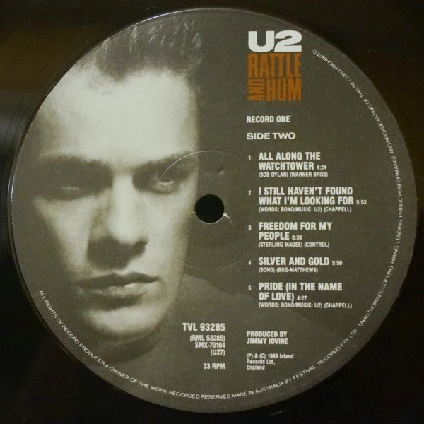 U2 – Rattle And Hum (VG/E) – 2xLP, AU 1988 - Image 7